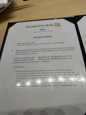 Menu photo 2 Dumpling Bar Encinitas, CA