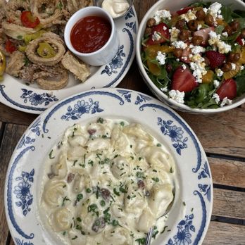 Labriola - Crispy calamari, Four Cheese Tortellini, Honey Citrus Arugula Salad - Italian Near Me - Chicago, Illinois Labriola - Crispy calamari, Four Cheese Tortellini, Honey Citrus Arugula Salad - Italian Near Me - Chicago, Illinois