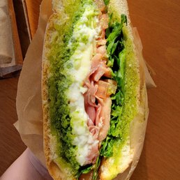 Prosciutto panini with pesto