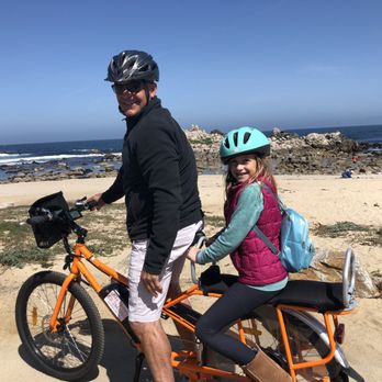 Big Sur Adventures - One of our cargo bikes at the John Denver Memorial--perfect for carrying kids or gear while exploring the coast! - Bike Rentals Near Me - Monterey, California