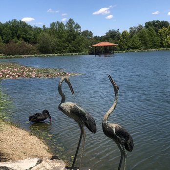 Schnormeier Gardens - Real and fake birds - Botanical Gardens Near Me - Gambier, Ohio