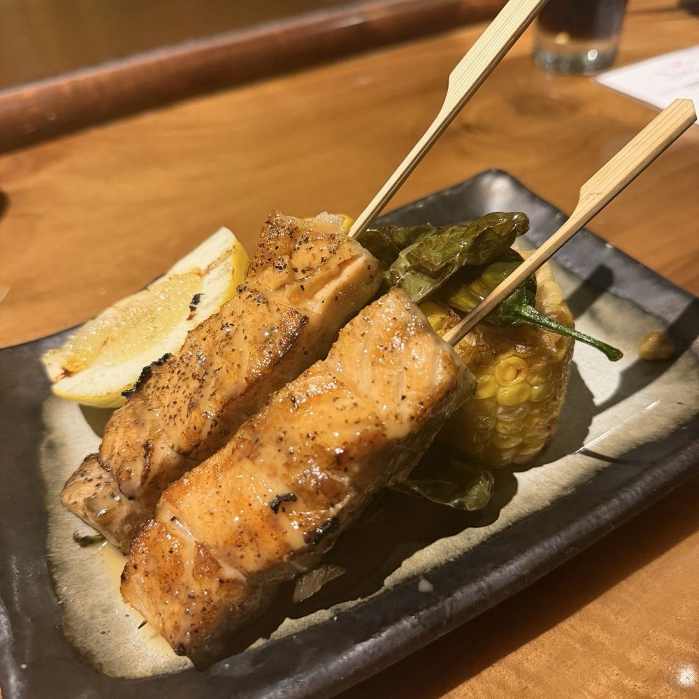 Dragonfly Robata Grill & Sushi - Salmon Skewers - Sushi Bars Near Me - Orlando, Florida