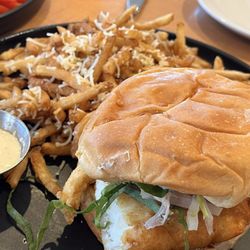Jack's on the Water - Halibut burger (decent)