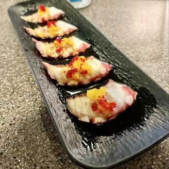 Maguro - Tako carpaccio (sliced octopus with citrus yuzu, orange, and sweet onion) - Desserts Near Me - Asheville, North Carolina Maguro - Tako carpaccio (sliced octopus with citrus yuzu, orange, and sweet onion) - Desserts Near Me - Asheville, North Carolina