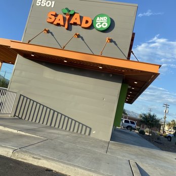 Salad and Go - You can say there's not outdoor seating this is definitely a place that you get food to go, through the drive-through - Fast Food Near Me - Tucson, Arizona