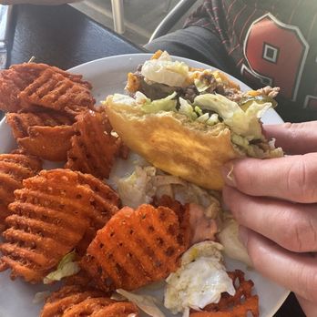 Cliff Dining Pub - Cliff burger with sweet potato fries - Sushi Bars Near Me - Draper, Utah