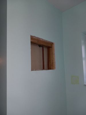 Dry wall small repair - A wall in a client home that needed to be filled patched and sanded , with a preparation for paint Dry wall small repair - A wall in a client home that needed to be filled patched and sanded , with a preparation for paint