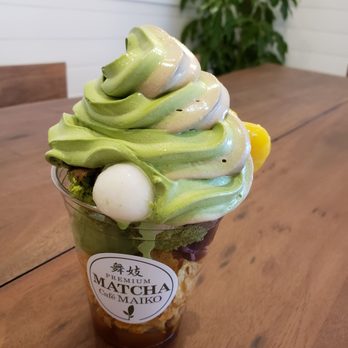 Matcha Cafe Maiko - A little bit melted matcha parfait while taking a photo lol - Coffee & Tea Near Me - Charlotte, North Carolina Matcha Cafe Maiko - A little bit melted matcha parfait while taking a photo lol - Coffee & Tea Near Me - Charlotte, North Carolina