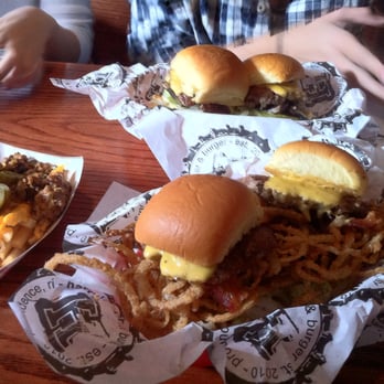 Harry's on Main - chili fries and tons of burgers to go around during happy hour - Bars Near Me - Providence, Rhode Island
