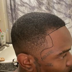 Fades & Shaves Barbershop - Look at where my hair post to be and wtf they pushed it not ok man be careful when dealing with barbers who don't listen