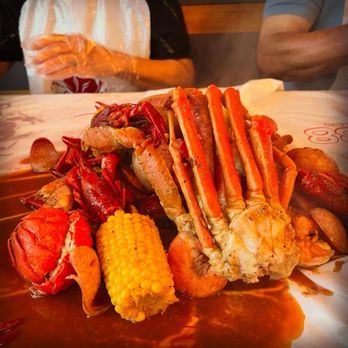 Pier 88 Boiling Seafood &Bar - And now we're ashes on the ground  Father's Day Lunch  Pier 88 Combo (Snow Crab Legs, Lobster Tail, Headless Shrimp, & Crawfish) - Seafood Near Me - Temecula, California