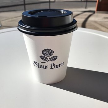 Slow Burn Coffee - Cappuccino on the patio. - Coffee Roasteries Near Me - Albuquerque, New Mexico