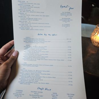 The Optimist - Drink menu - Seafood Near Me - Atlanta, Georgia