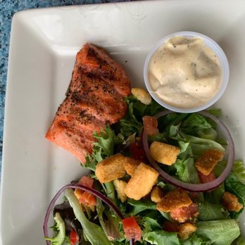 Doc's Marina Grill - Kids meal Salmon with salad - American Near Me - Bainbridge Island, Washington Doc's Marina Grill - Kids meal Salmon with salad - American Near Me - Bainbridge Island, Washington