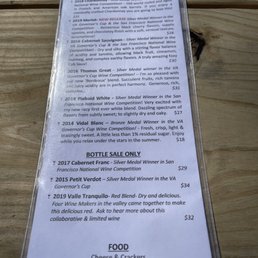 Tasting menu