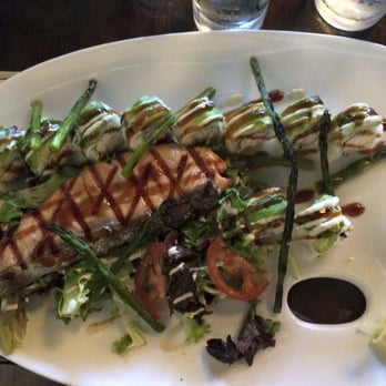 Raw Sushi Bistro - Grilled Salmon roll - Sushi Bars Near Me - Modesto, California Raw Sushi Bistro - Grilled Salmon roll - Sushi Bars Near Me - Modesto, California