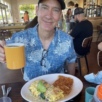 Kihei Caffe Lahaina - Veggie omelette and hot coffee - Breakfast & Brunch Near Me - Lahaina, Hawaii