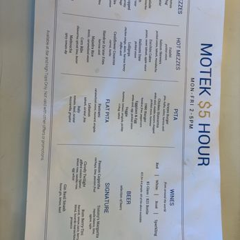 Motek - Menu - Mediterranean Near Me - Aventura, Florida