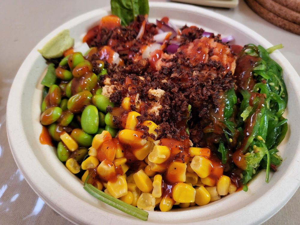 Food from Poke Rock Atlanta Bowl & Grill