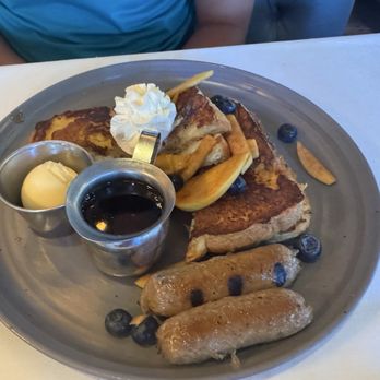 Crossroads Kitchen - Filled French toast with sausage - Vegan Near Me - Los Angeles, California