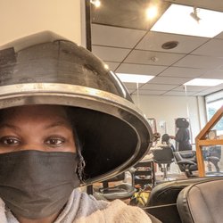 Just J Beauty Salon - Inside Just J (under the dryer) - loving my experience so far!!