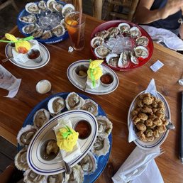 3 Dozen Oysters and Fried Mushrooms