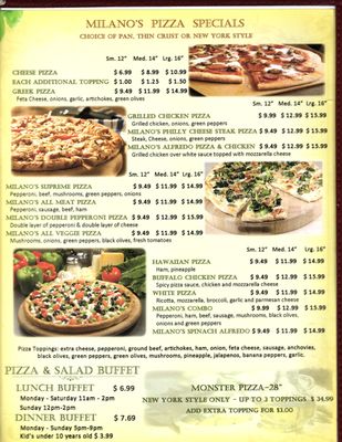 Menu photo 1 Piccolo Milano Pizza & Restaurant Walkertown, NC