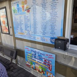 Tropical Sno - The Menu!