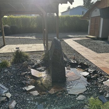 Archterra Landscape Services - Water feature/Bird bath. I added remote shutoff outdoor plug - Landscaping Near Me - Puyallup, Washington