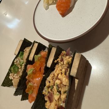Itoko - Temaki trio and sake nigiri - Japanese Near Me - Chicago, Illinois