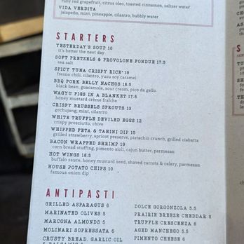 Culinary Dropout - Menu1 - New American Near Me - Phoenix, Arizona