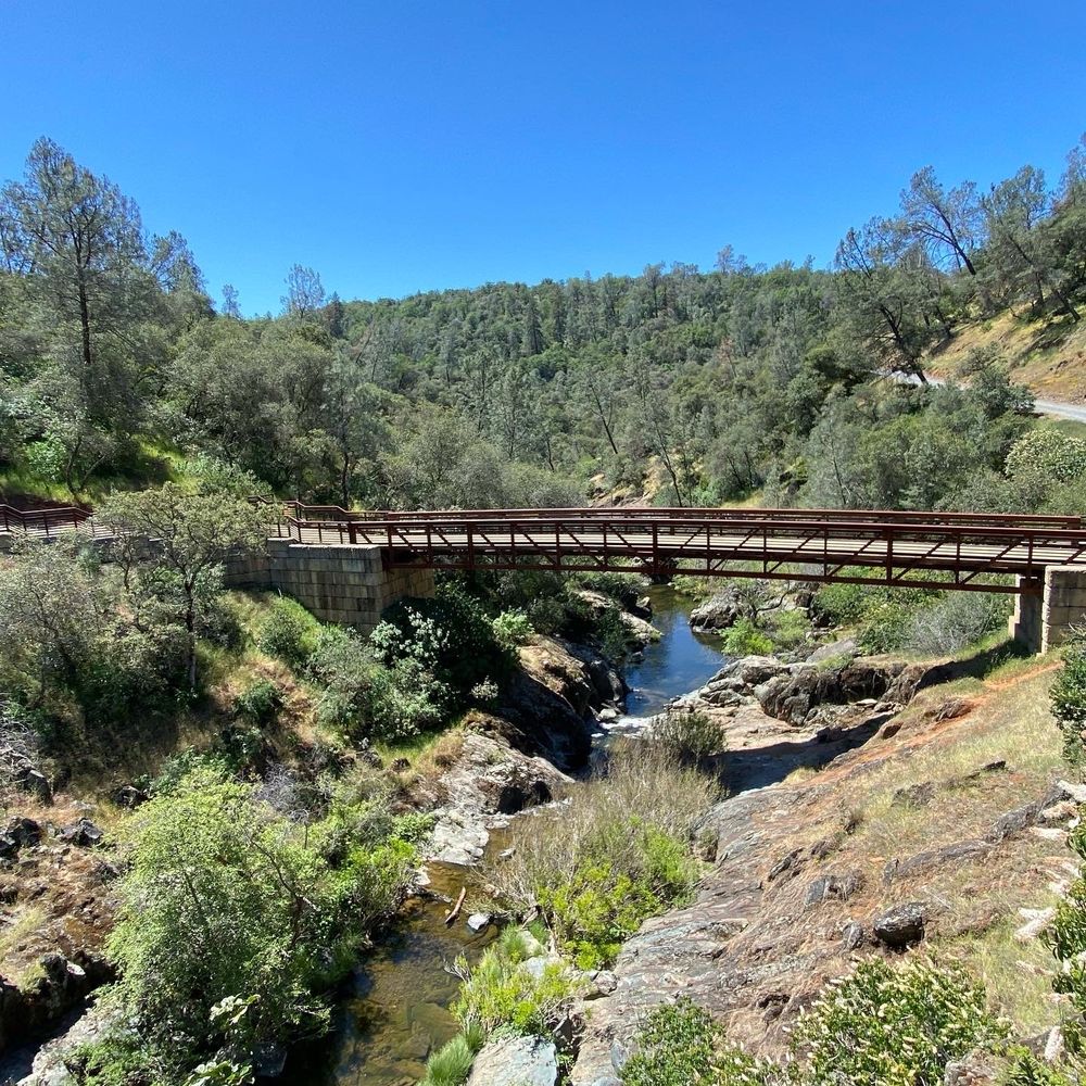 Hidden Falls Regional Park - View of bridge to Canyon trail - Parks Near Me - Auburn, California