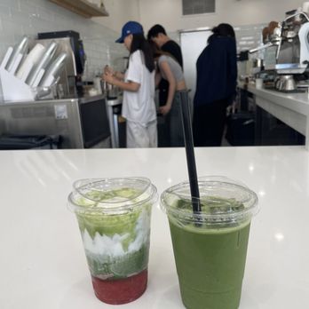 DAMO - Matcha latte and strawberry matcha latte - Coffee & Tea Near Me - Los Angeles, California DAMO - Matcha latte and strawberry matcha latte - Coffee & Tea Near Me - Los Angeles, California