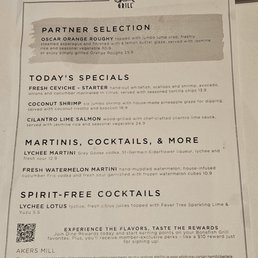 Menu page 1