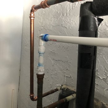 Air Around the Clock - Copper pipe behind PVC pipe. - Heating & Air Conditioning/HVAC Near Me - Deerfield, Florida