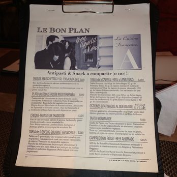 Le Bon Plan - Menu - French Near Me - Morelos, COA