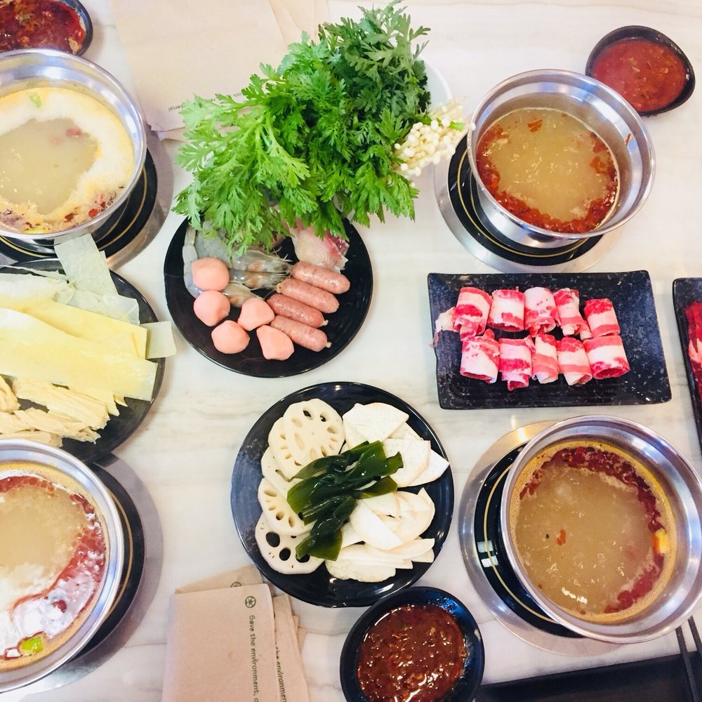 Yummy Hot Pot - Round 1! Hot and spicy broth. - Hot Pot Near Me - Denver, Colorado Yummy Hot Pot - Round 1! Hot and spicy broth. - Hot Pot Near Me - Denver, Colorado