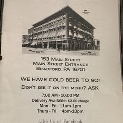 Holley Express - Menu