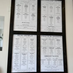 Ivie Juice Bar - Menu