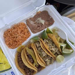 Taco plate chicken and steak