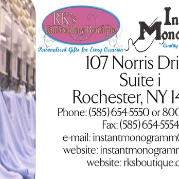 Instant Monogramming - Sewing & Alterations Near Me - Rochester, New York Instant Monogramming - Sewing & Alterations Near Me - Rochester, New York
