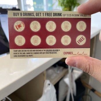 Gong Cha - Stamp card - Bubble Tea Near Me - Brooklyn, New York