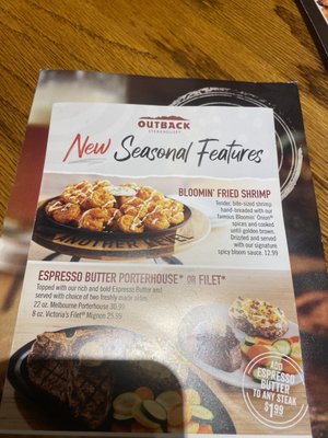 Menu photo 5 Outback Steakhouse Springdale, AR Menu photo 5 Outback Steakhouse Springdale, AR