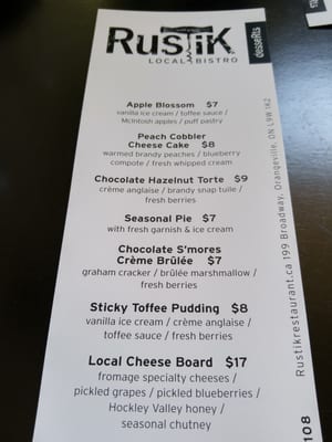 Menu photo 8 Rustik Orangeville, ON