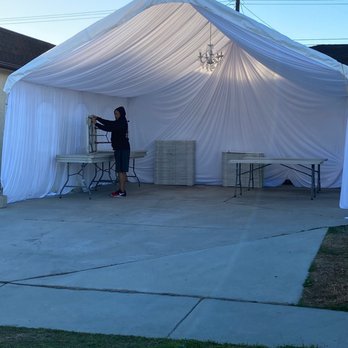 Rivera's Party Rentals - Such a beautiful tent! Working chandelier! - Party Equipment Rentals Near Me - Bakersfield , California
