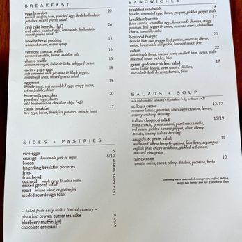 Bowood by Niche - Menu as of 4/2026 - Breakfast & Brunch Near Me - Saint Louis, Missouri