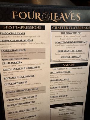 Menu photo 2 Four Leaves Park Ridge, NJ