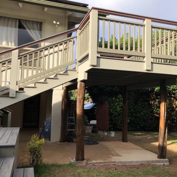 Shaka Construction - Custom 2 story lanai with ohia post supports - General Contractors Near Me