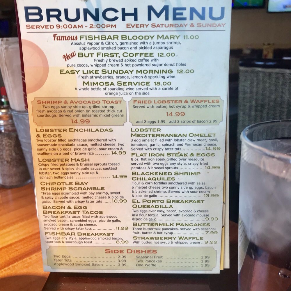 FishBar - Brunch menu - Seafood Near Me - Manhattan Beach, California FishBar - Brunch menu - Seafood Near Me - Manhattan Beach, California