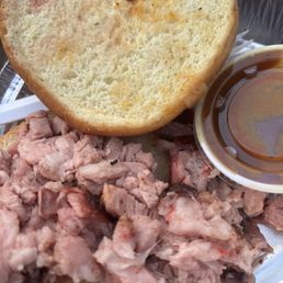 I ordered this pulled pork sandwich for $15.00 at Taste of Beaufort. It was horrible. Very disappointed. Doesn't look like pulled pork. I ordered this pulled pork sandwich for $15.00 at Taste of Beaufort. It was horrible. Very disappointed. Doesn't look like pulled pork.